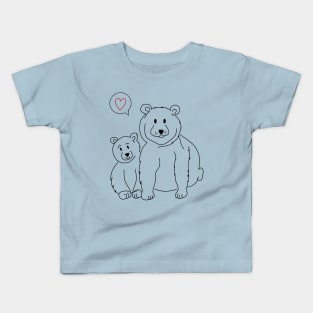 Arctic Animal - a little and a big Ice bear Kids T-Shirt